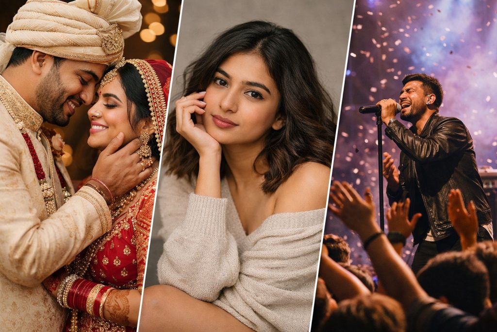 Professional photography for weddings, portraits, and events across India.​